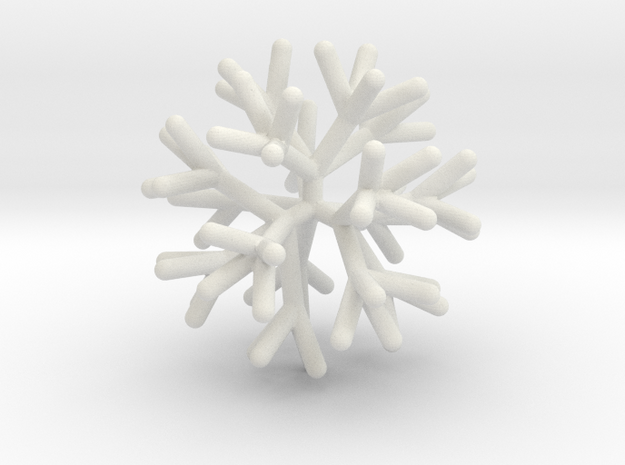 Sphere Tree 5cm (Regular 4) in White Natural Versatile Plastic