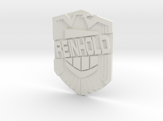Dredd Reinhold Badge in White Natural Versatile Plastic