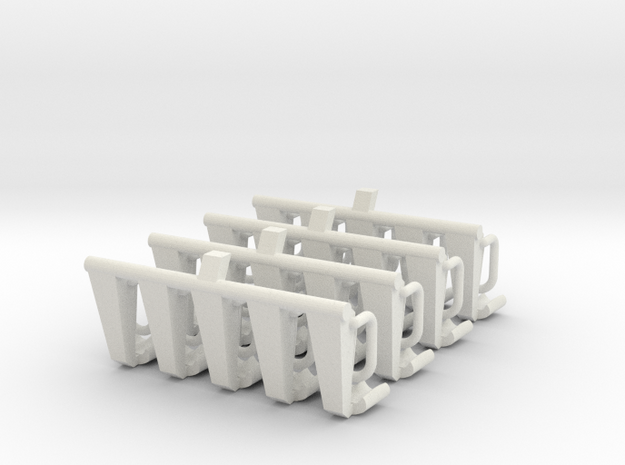 4x5 Sitzbänke  für 1:87 (H0) in White Natural Versatile Plastic