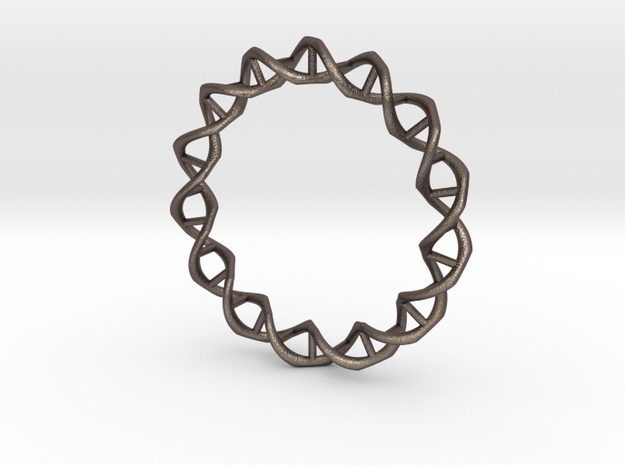 DNA in Polished Bronzed Silver Steel