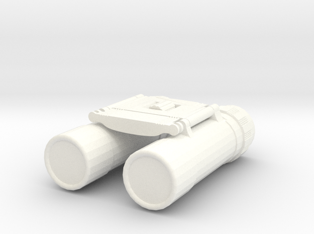 1/10 Scale Compact Binoculars in White Processed Versatile Plastic