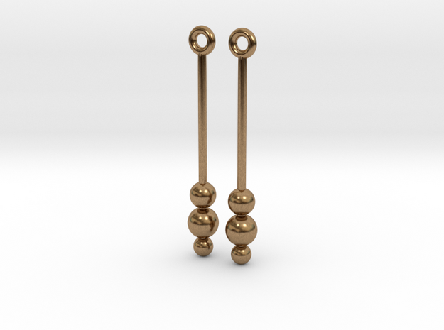 Three Orbs - Earrings - Silver or Brass
