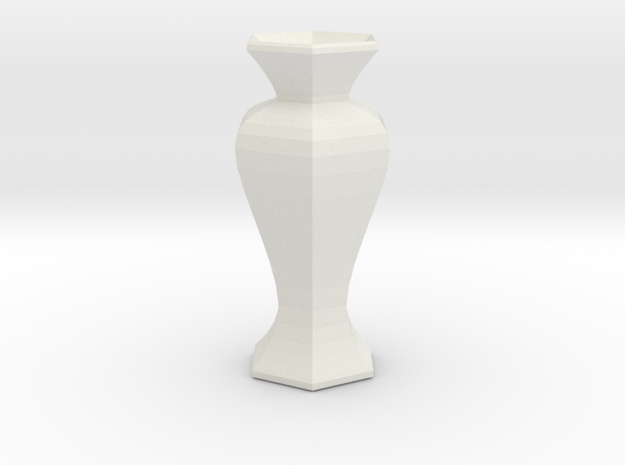 the teseract vase in White Natural Versatile Plastic