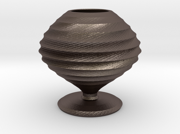 cheney vase  in Polished Bronzed Silver Steel