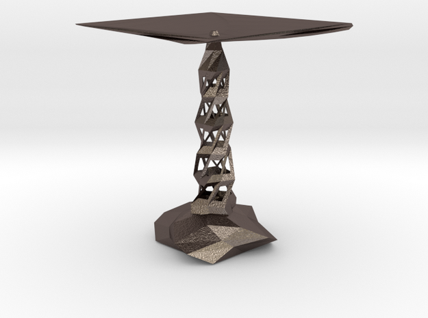 red cap table 4 in Polished Bronzed Silver Steel