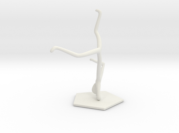 Breakdance Statue (updated) in White Natural Versatile Plastic