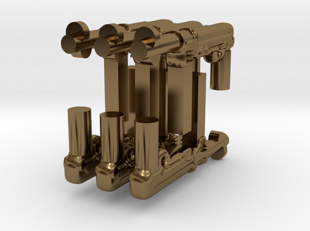 Mp40 gun for lego and bricks in Polished Bronze