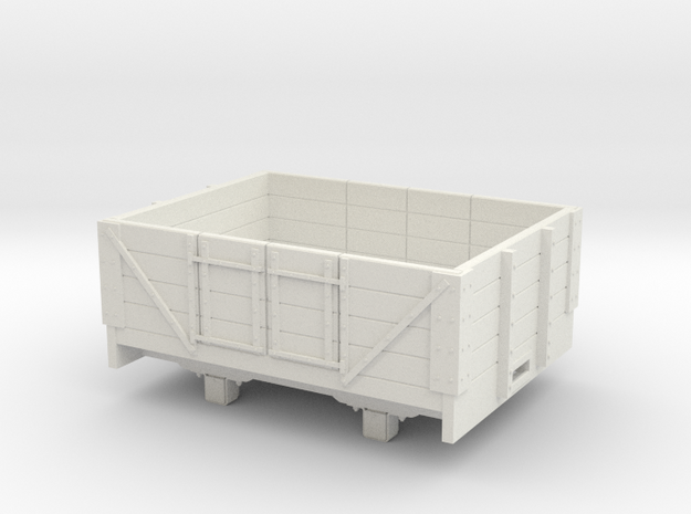1:32/1:35 4 plank open wagon  in White Natural Versatile Plastic