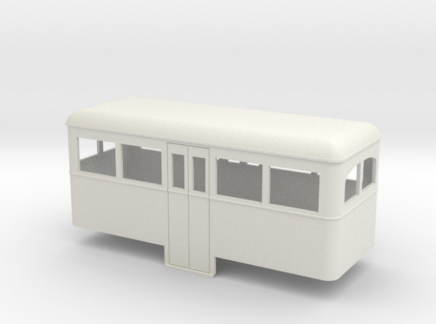 1:32/1:35 railbus Passenger trailer   in White Natural Versatile Plastic