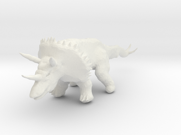 triceratops_05 in White Natural Versatile Plastic