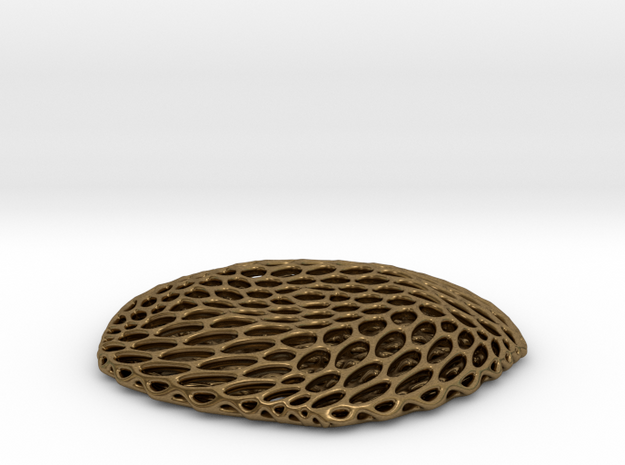 Honeycomb Pendant in Natural Bronze