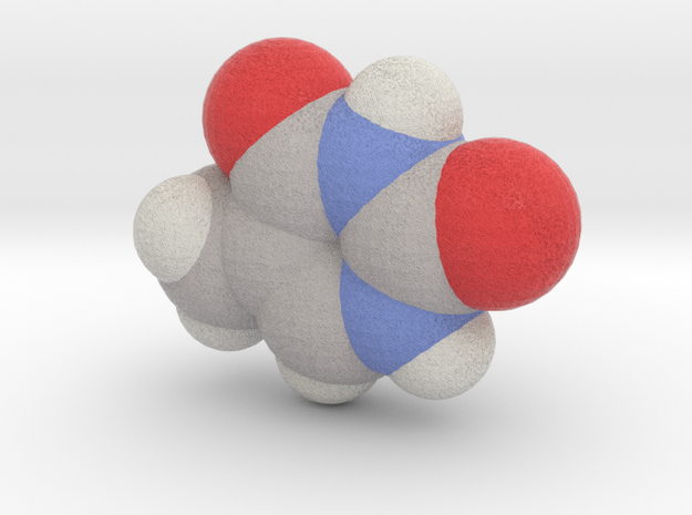Thymine molecule (x40,000,000, 1A = 4mm) in Full Color Sandstone