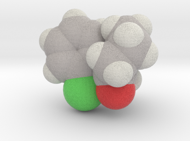 Ketamine molecule (x40,000,000, 1A = 4mm) in Full Color Sandstone
