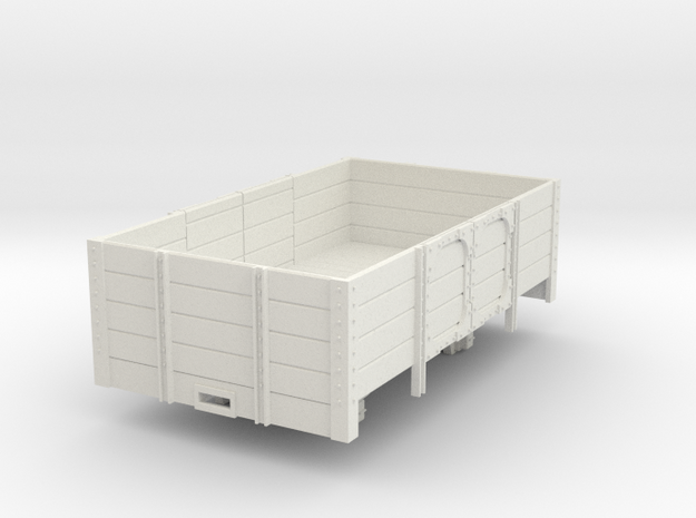 1:32/1:35 short open wagon  in White Natural Versatile Plastic