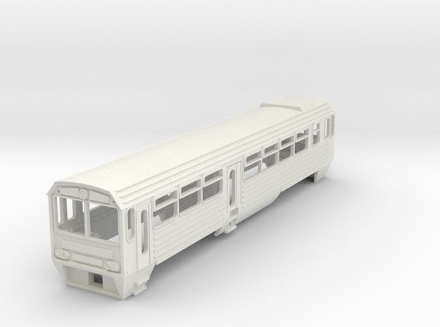 Mbxd2 Railcar - British TT scale 3mm/ft in White Natural Versatile Plastic