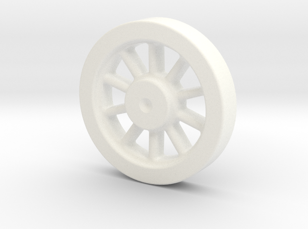 Kozo Hiraoka K-27 Driving Wheel Pattern LIVE STEAM in White Processed Versatile Plastic