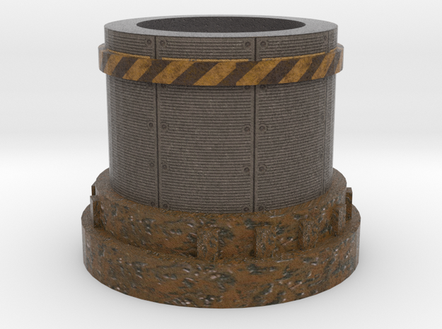 Pedestal2 for miniatures Industrial in Full Color Sandstone