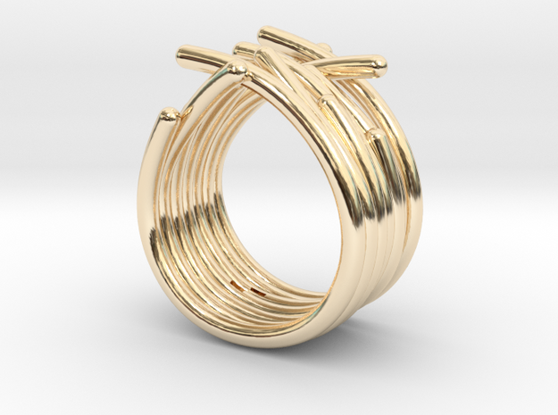 Actiniaria S55 25082014 in 14K Yellow Gold