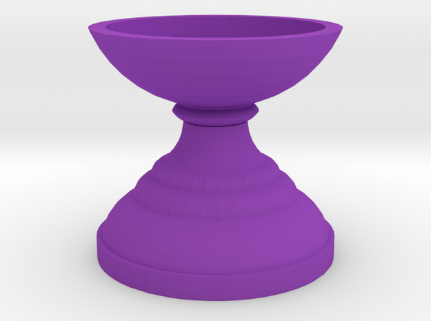 Candle Holder .7mm thick in Purple Processed Versatile Plastic