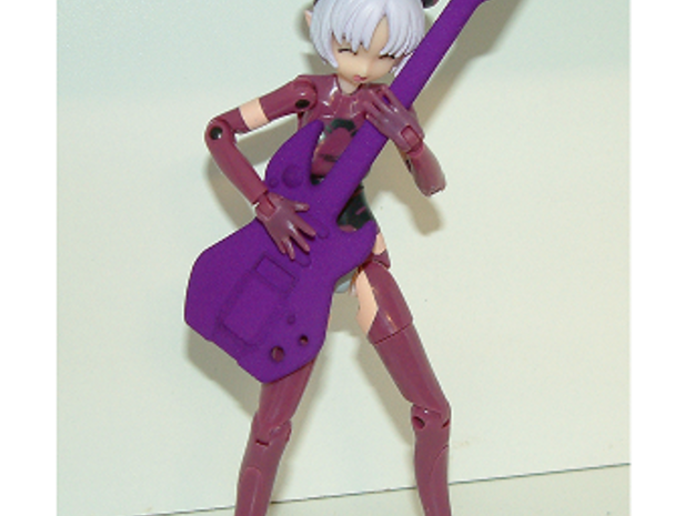 1/12 Toy Guitar in Purple Processed Versatile Plastic