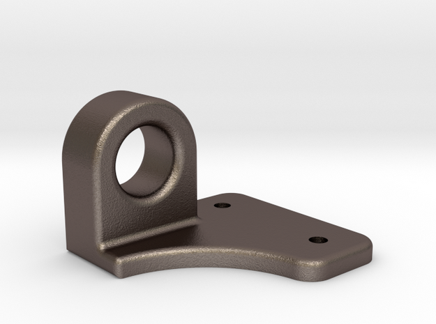 Coupler Release Bracket A - 2.5" scale in Polished Bronzed Silver Steel