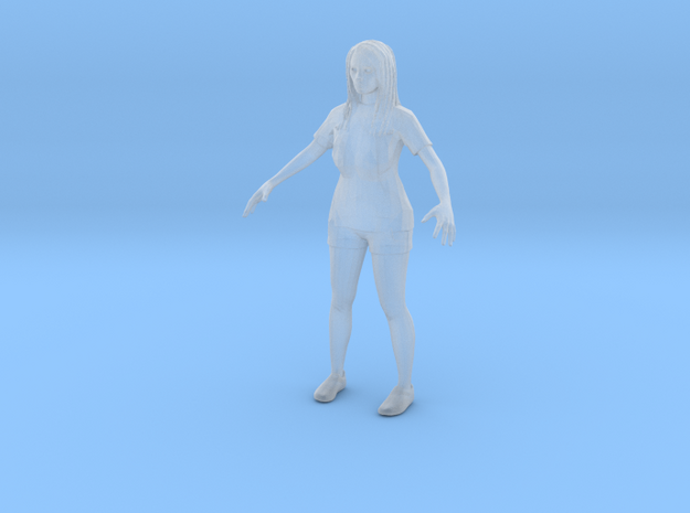 Makehuman Zombie Girl Test 54mm in Tan Fine Detail Plastic