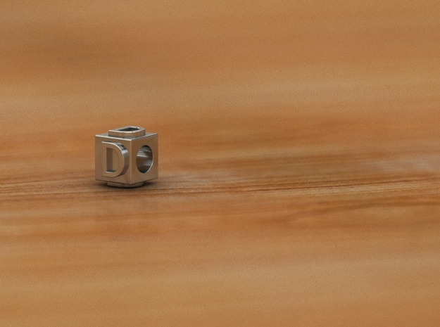D in Polished Silver