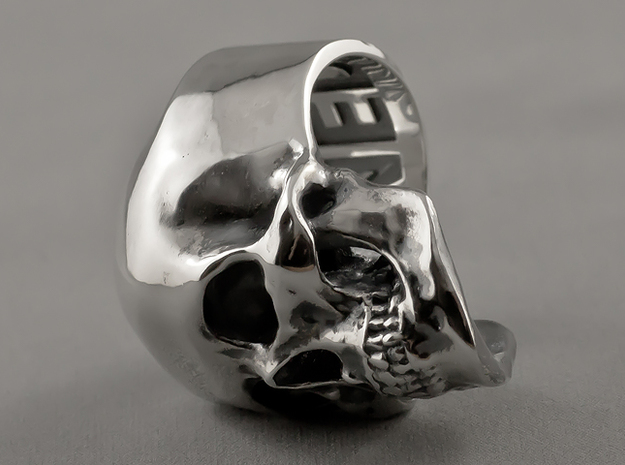 =Epic= Skull Ring - Size 12 in Polished Silver
