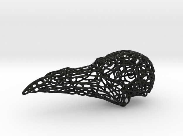 Bird Skull Filigree: 15cm in Black Natural Versatile Plastic