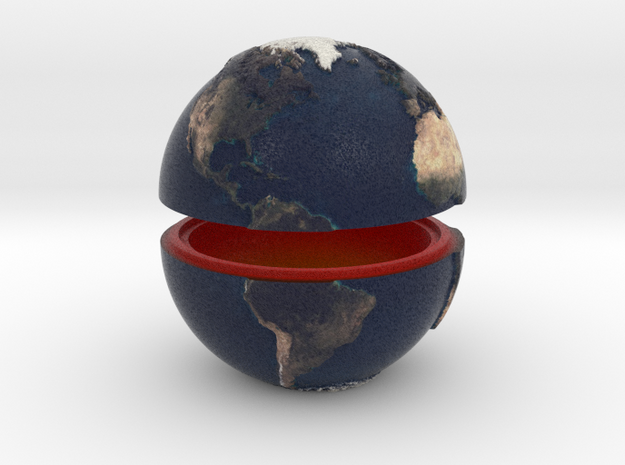 Tactile Miniature Earth (No Stand) in Full Color Sandstone