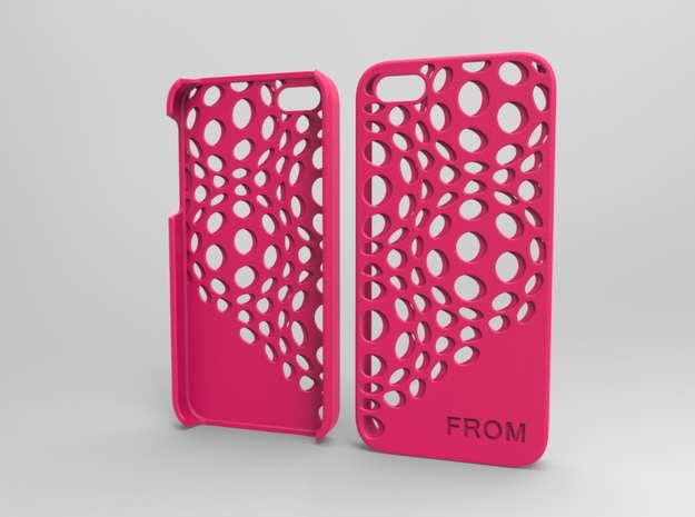 Iphone5 Case 2_1 in Pink Processed Versatile Plastic