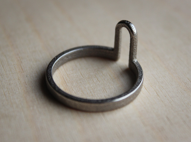 Notch Ring - Size 11.5 in Polished Nickel Steel