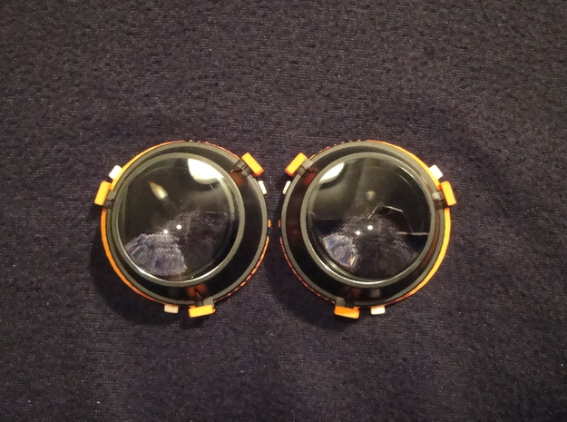 59.5mm (Narrowest) Lens Separators | Oculus Rift D in Orange Processed Versatile Plastic