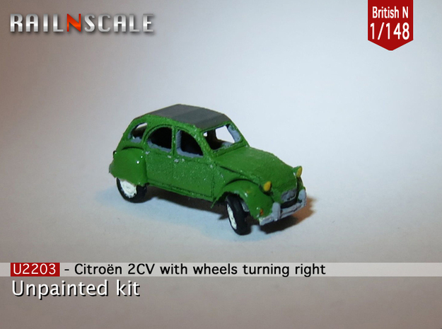 Citroën 2CV - parked (British N 1:148) in Tan Fine Detail Plastic