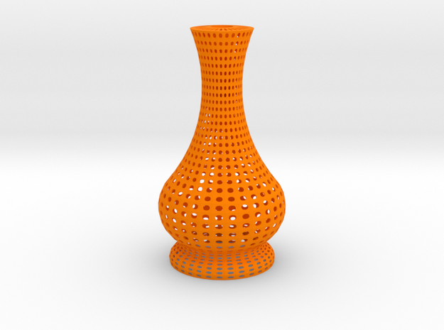 Candle light holder (Decorative) in Orange Processed Versatile Plastic