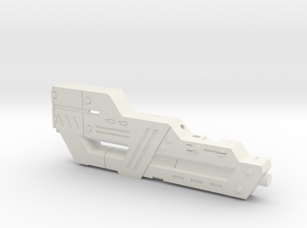 Carnifex Hand Cannon - Bottom Section in White Natural Versatile Plastic