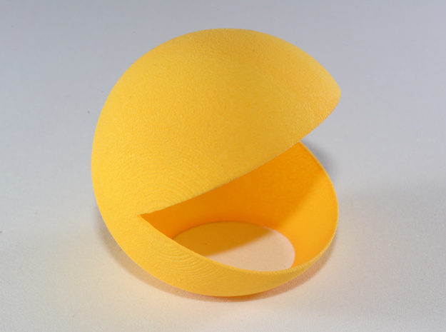 Retrogaming: Pacman in Yellow Processed Versatile Plastic