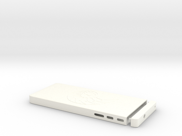 Slim 3200mah Universal Dual Out USB Charger in White Processed Versatile Plastic