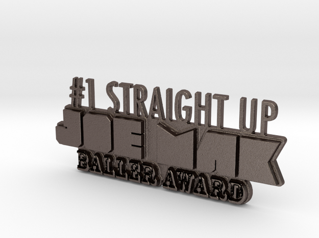 JoeMak Baller Award in Polished Bronzed Silver Steel
