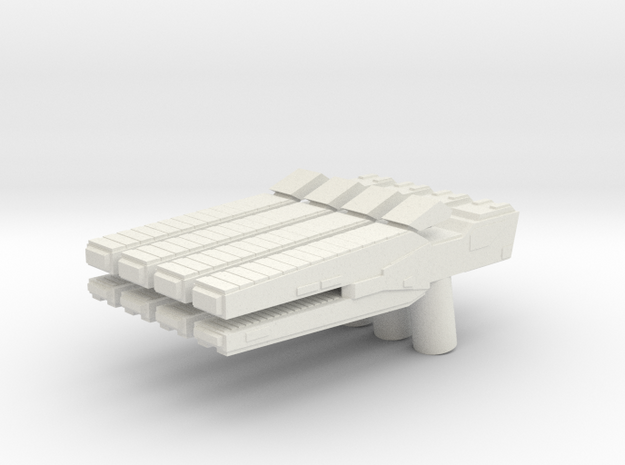 Custom rail gun x4 for Lego minifigs in White Natural Versatile Plastic