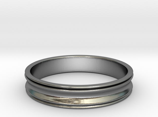 Simple Curved Ring (Sz 8.5) in Polished Silver