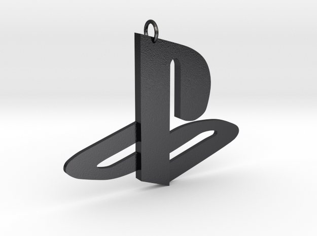 Playstation Logo Pendant in Polished and Bronzed Black Steel