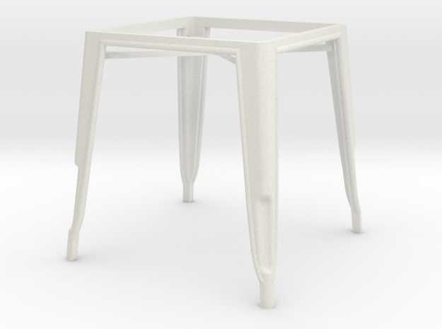 1:24 Pauchard Dining Table Frame in White Natural Versatile Plastic