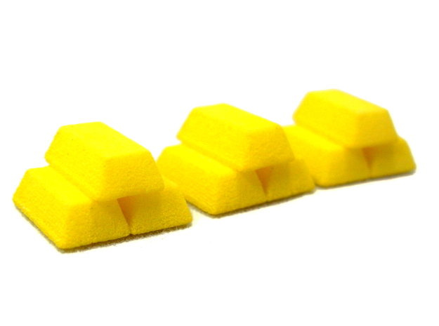 Stacked Gold Bars in Yellow Processed Versatile Plastic