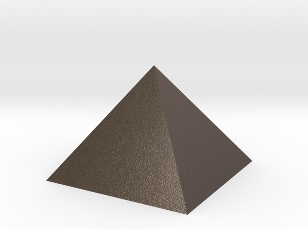 Pyramid Square Johnson 40mm Hollow  in Polished Bronzed Silver Steel
