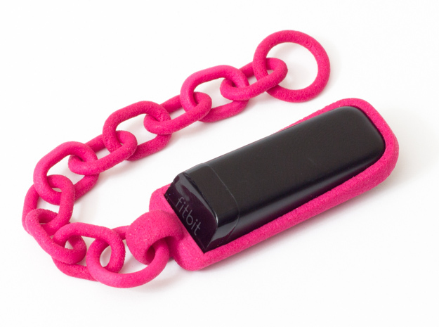 Chain Holder for Fitbit Flex in Pink Processed Versatile Plastic
