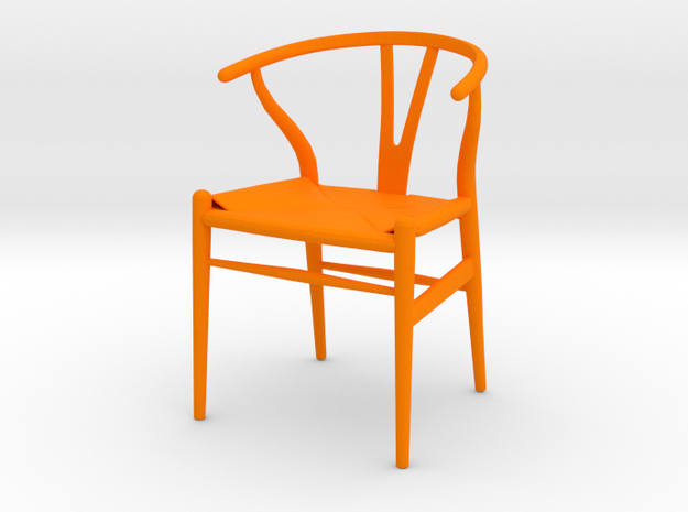 Carl Hansen And Son Wishbone Chair Miniature in Orange Processed Versatile Plastic