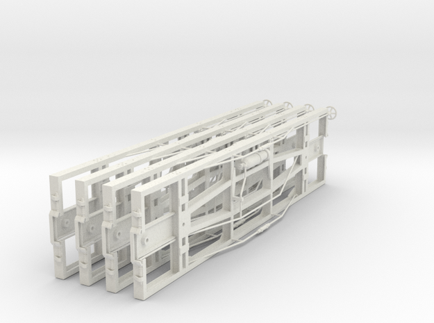VR narrow gauge 19' underframe in White Natural Versatile Plastic