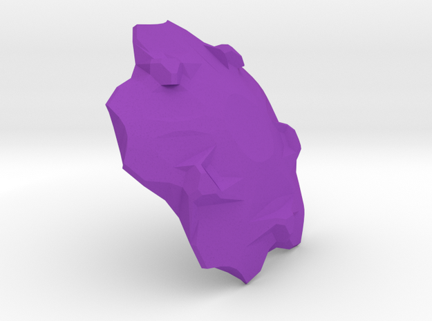 3D Tile1 in Purple Processed Versatile Plastic