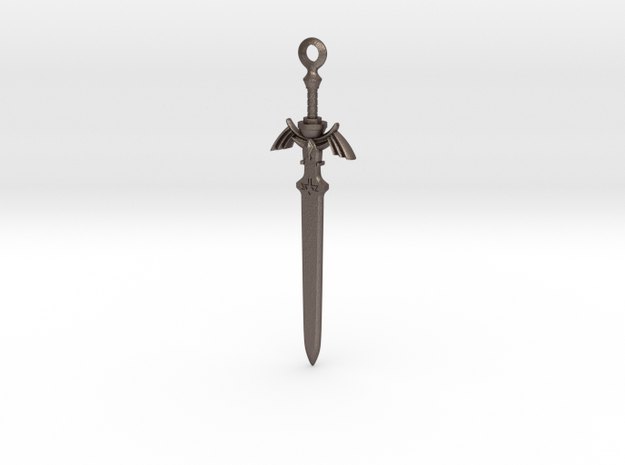 Master Sword Pendant in Polished Bronzed Silver Steel